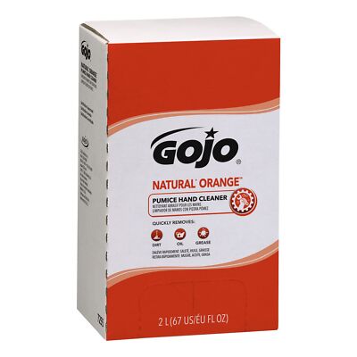 	GOJO NATURAL ORANGE Pumice Hand Cleaner 2000 mL Quick Acting Lotion Hand	