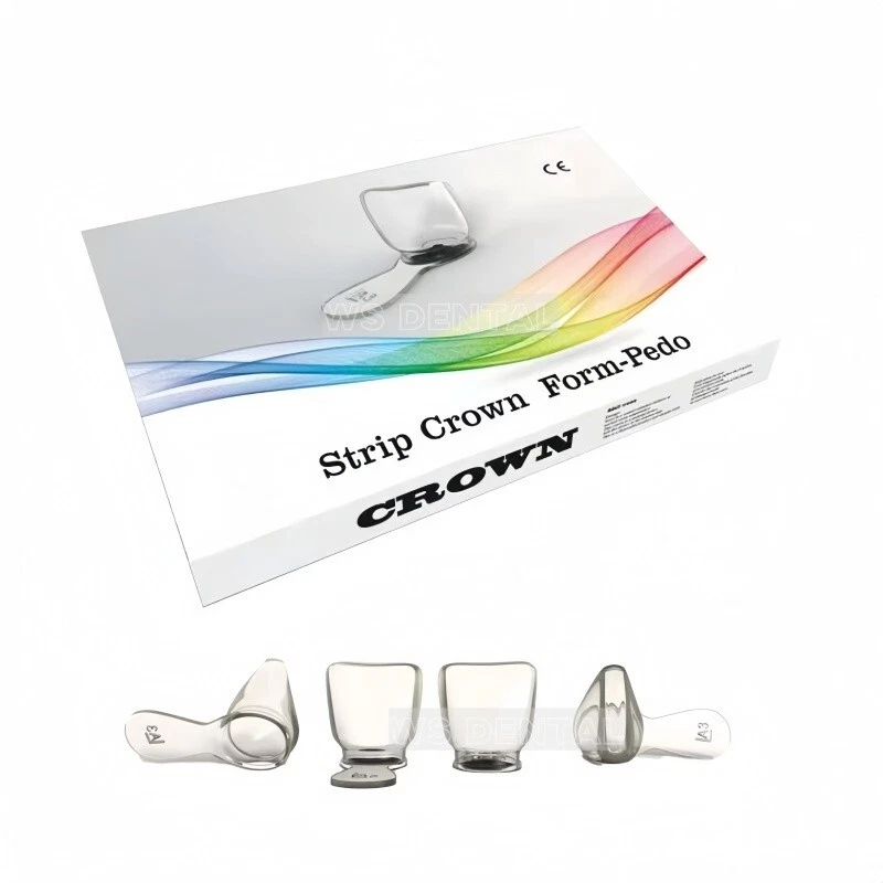 Coronas anteriores caducifolias pediátricas de resina con forma de pedo para niños Foto 2 de 4