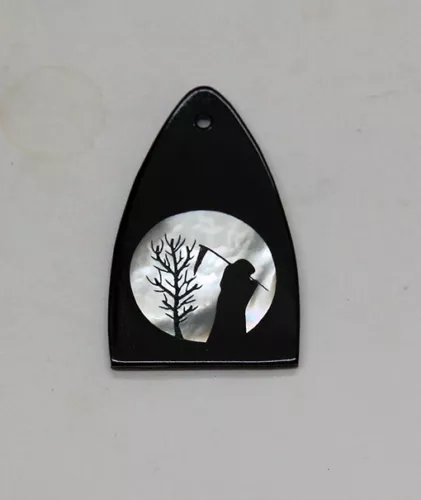 Truss Rod Cover with Grim Reaper Silhouette Inlay will fit PRS