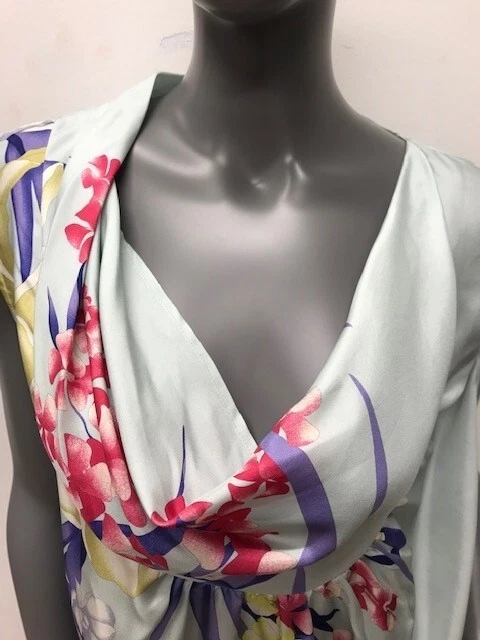 Top de seda con estampado floral Dries Van Noten para mujer talla FR 44 US 12 Foto 2 de 4