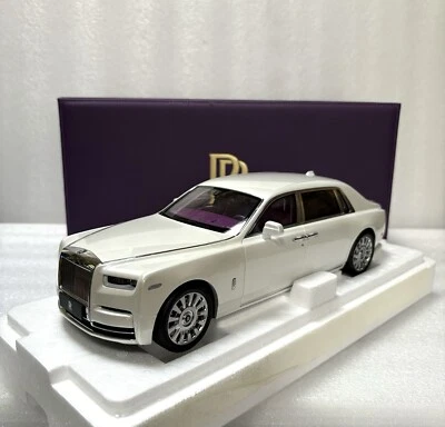 贈り物 VIII Phantom Rolls-Royce 1/18 White/purple Limited Diecast ミニカー
