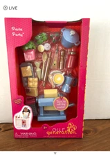Our Generation Doll Accessories PASTA PARTY Play Set~~New in box Ravioli, Canoli