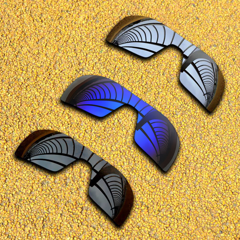 3Pieces Lenses Replacement forOakley Oil Rig PolarizedBlack&Silver