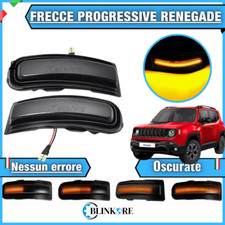 COPPIA FRECCE SPECCHIETTI LED DINAMICHE JEEP RENEGADE OSCURATE FUME' NO ERRORE