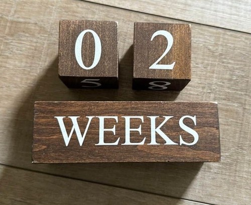 Milestone Wood Blocks - Gender Neutral - Baby Accessory For Photos - Picture 3 of 5