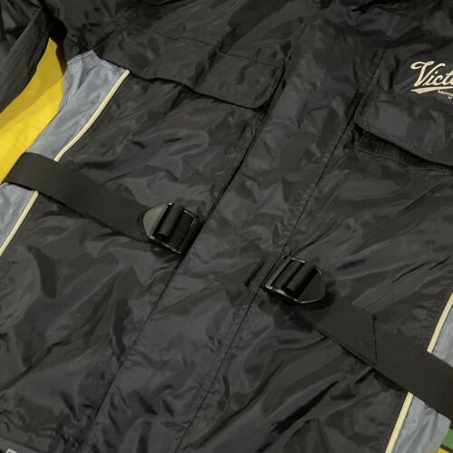 VTG Victory Motorcycles USA Polaris Men’s S Foldable Black Gray Weather Jacket - Picture 6 of 15