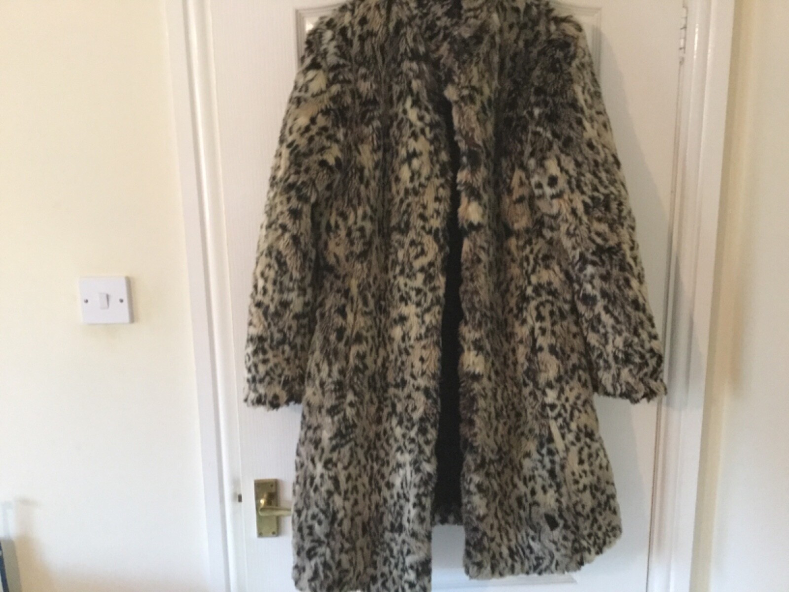 M\u0026S PER UNA speziale faux fur coat UK 