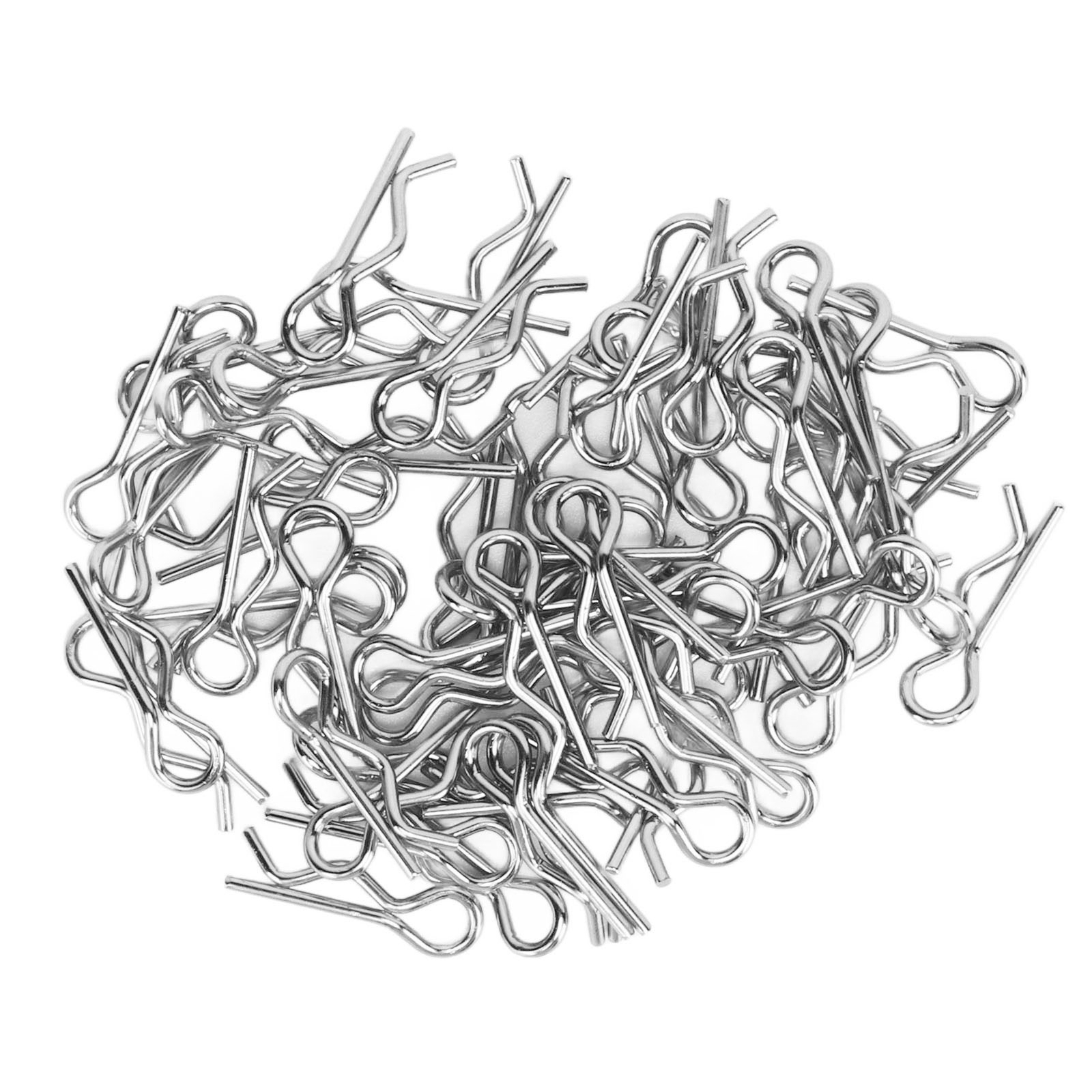 (Silver)RC Model Clip Heavy Duty High Strength RC Car Body Clip 1.0mm