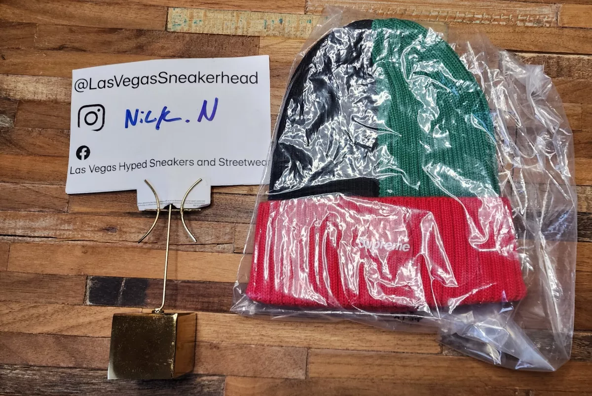 Supreme Overdyed Beanie (SS20) Mixed Red Black Green Rasta hat cap