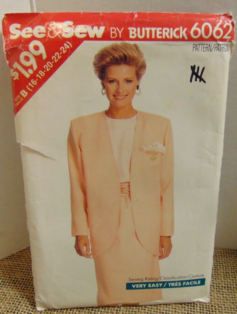 See & Sew Misses Jacket Top Skirt EASY Pattern Sz 16-24 See & Sew Misses Jacket Top Skirt EASY Pattern Sz 16-24