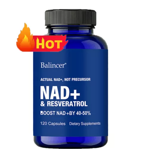 NAD+ Resveratrol Supplement - Longevity, Energy & Antioxidant 120 Capsules