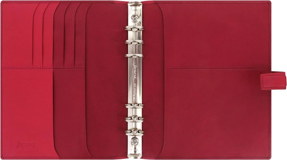 filofax Nappa Leder Organiser rot (Größe A5) Timer, Kalender, Zeitplaner 025159 - Bild 3 von 4