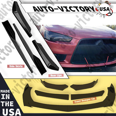 Glossy Black Front Bumper Lip Splitter Lower Spoiler Body Kit For Subaru WRX STI
