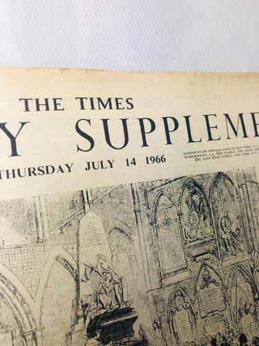Newspaper The Times Literary Supplement July 1966 Vintage News Paper ra - Picture 2 of 4