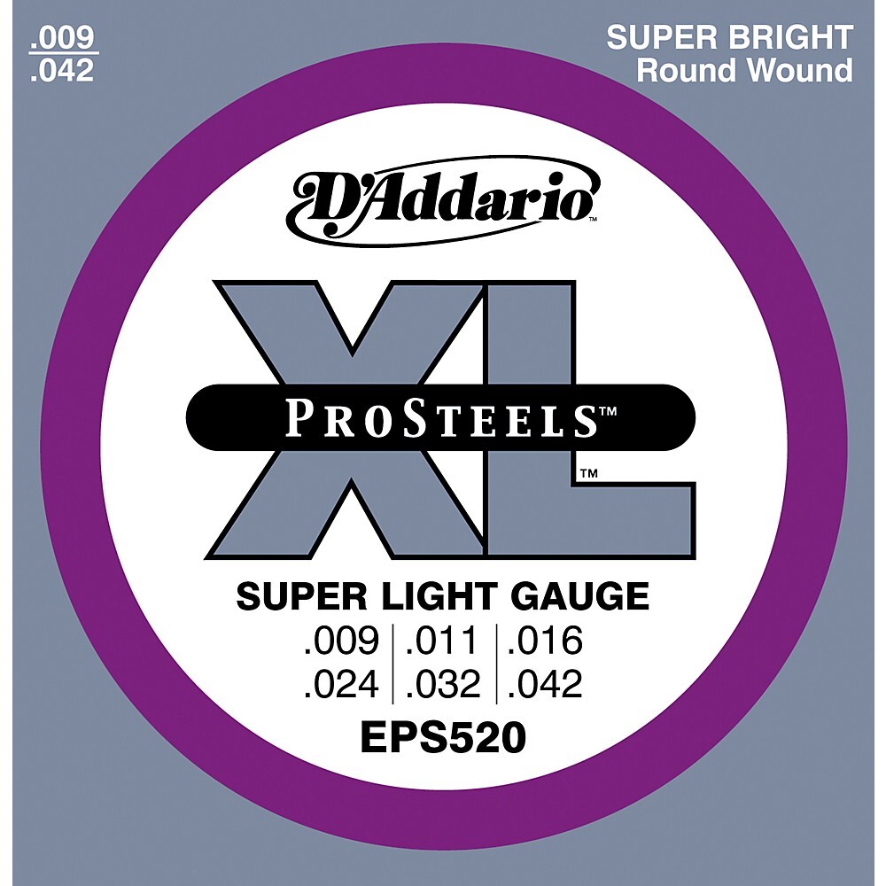 Струны для электрогитары DAddario EPS520 ProSteels Super Light