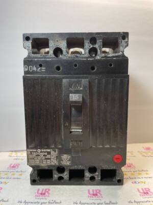 GE TED134015 INDUSTRIAL CIRCUIT BREAKER used