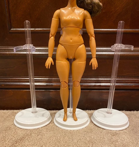 NEW_Lot 3_Display Stand_Barbie doll Signature Looks Model 16 24_Curvy_White Base