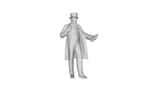 Printle H Homme 2906--C19th Man Holding Bottle Figure for Dioramas Train Sets