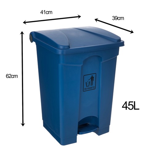 New Curvaso Pedal Bin Large 45L 68L Waste Dustbin Home Office Restaurant School - Picture 27 of 77