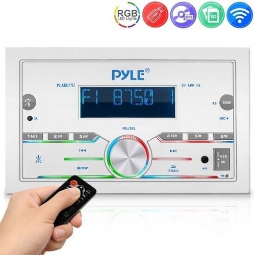Bluetooth Marine Radio Receiver 300W Double DIN Boat Marine 