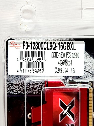 G.SKILL Ripjaws X Series 16GBXL (4x4GB) DDR3 1600 (PC3 12800) - Picture 3 of 6