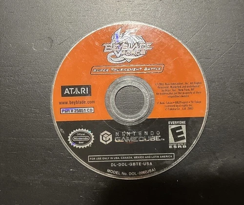 Beyblade: V Force Super Tournament Battle (Nintendo GameCube, 2003) DISK ONLY!