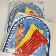 Vintage Intex The Wet Set Lot of 2 Inflatable Air Glossy Mats Pool Floats