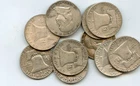 Franklin Half Dollar Lot of 10 Silver 50C Coins Various Years Circulated