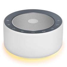 Baby Sound Machine  Night Light: 30 Sounds, 7-Color Lamp, Timer, Touch Control