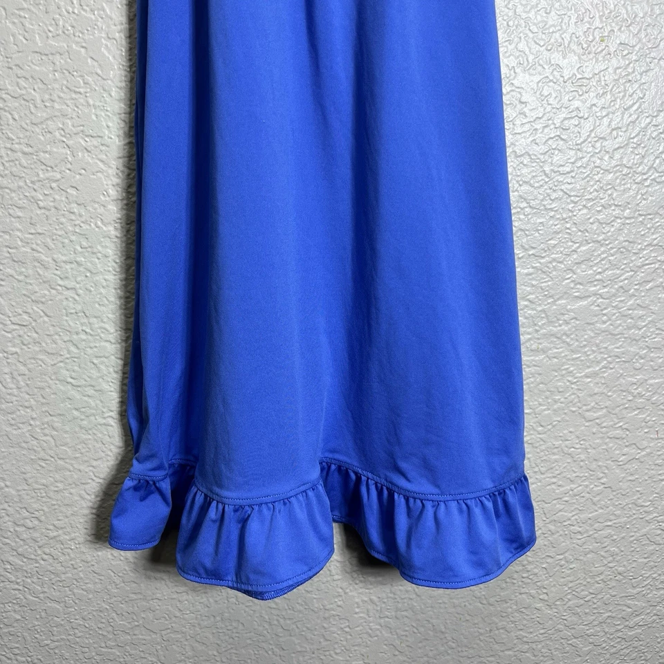 Vestido de verano sin mangas Hurley azul con volantes dobladillo talla M (10-12) Foto 3 de 4