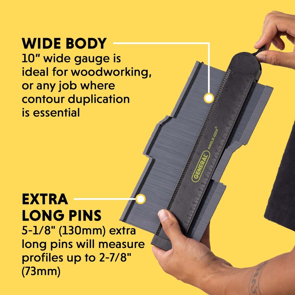 General Tools Locking Contour Gauge 834x With Extra Long Pins | Desertcart