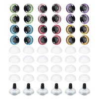 18Mm Blitz-Sicherheitsaugen 24Stk FüR Puppen, Bunt, HäKelaccessoires