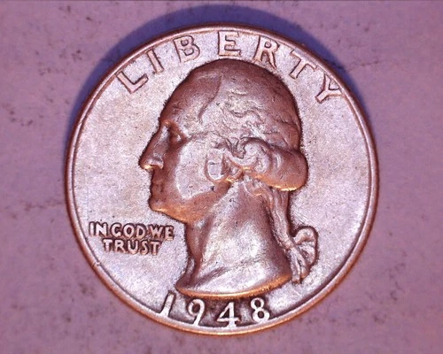 1948 Washington Quarter  VF+  COND. **124-6D