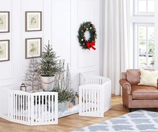 PAWLAND 20IN 4-PANEL PET GATE WITH ARCHED TOP - WHITE