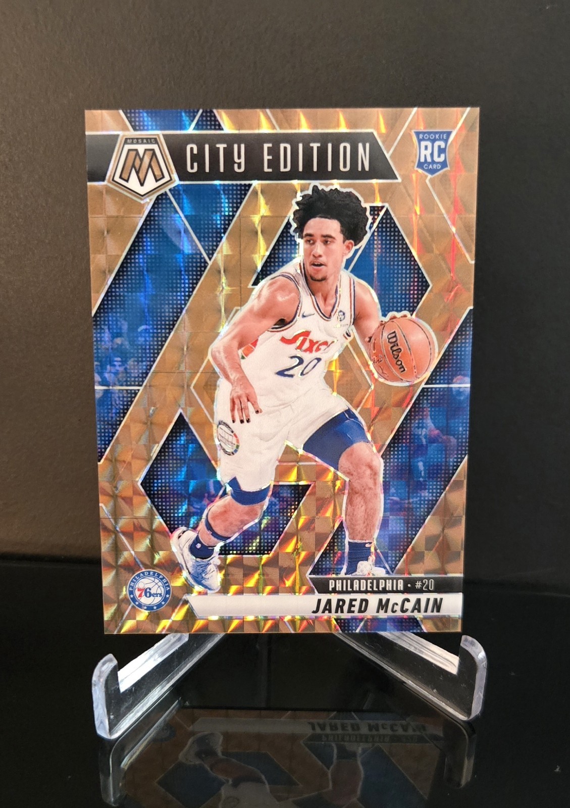 #'ed/75 🔥 JARED MCCAIN RC 2024-25 Panini Mosaic City Edition Rookie Bronze 277