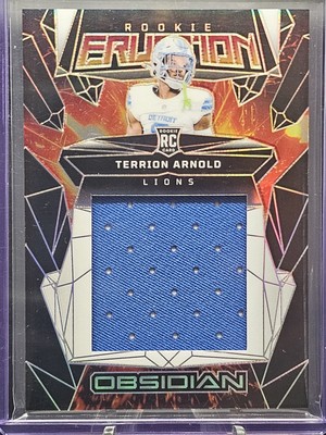 2024 Panini Obsidian - RookieEruptionMaterials Terrion Arnold #ERM-TAD (MEM, RC)