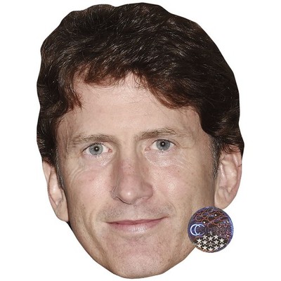 Todd Howard (Smile) Celebrity Mask, Flat Card Face, Fancy Dress Mask