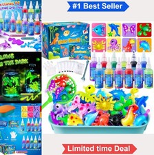 Magic Water Elf Toy Kit for Kids 12 Colors DIY Squishies Maker 8 Animal Molds