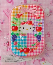 Sanrio Hello Kitty Strawberry Cherry Pouch 4.7x3.1in 2002 Used Light Stain