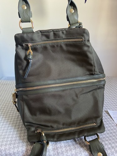 Nuova borsa George Gina & Lucy H 36 B 44 T 9,5 verde pelle tessuto molto spazio - Foto 6 di 10