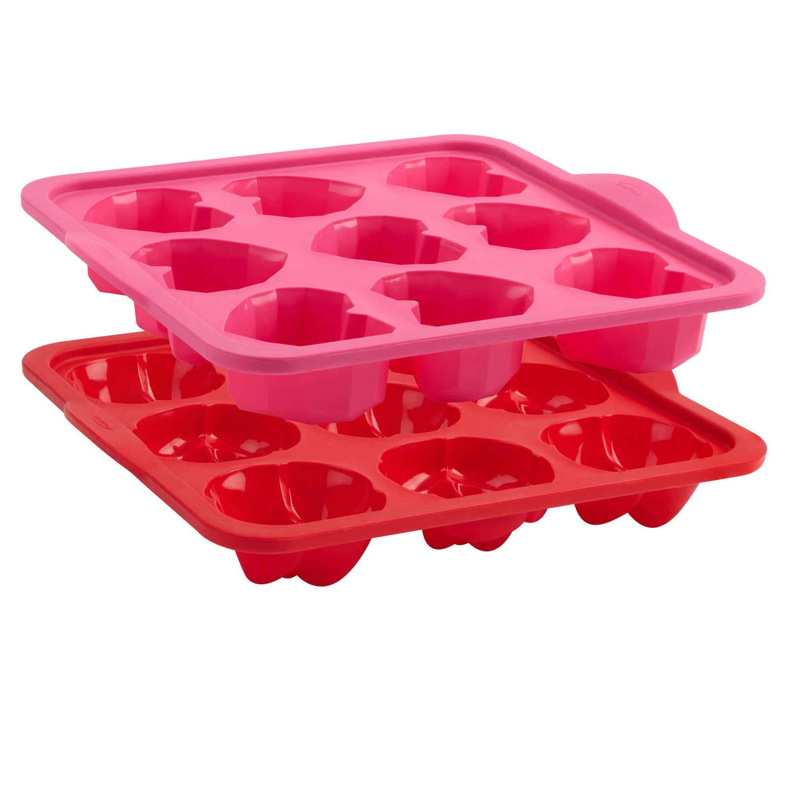 Heart and Rose Shape Silicone Muffin Pan Set