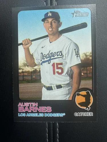 2022 Topps Heritage - High Number SP Austin Barnes #465 Black Border /50