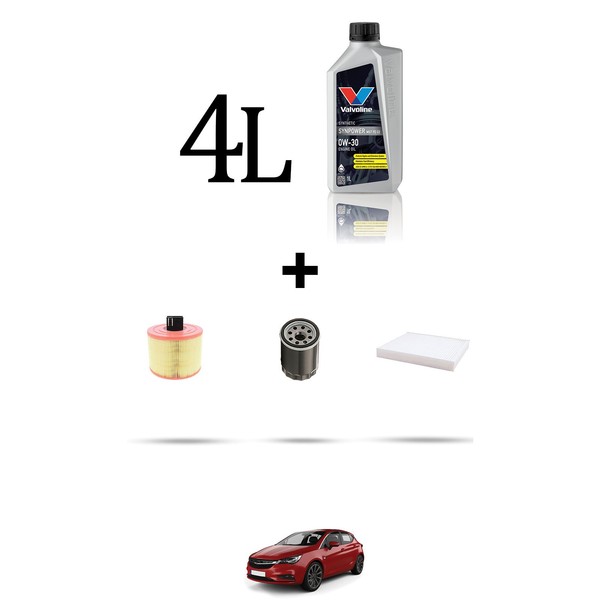 Hoffcar Wartungsset 3 Filter Und 4L ÖL FüR Opel Astra K 1.0 77KW Ab 2015-image