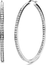 Stainless Steel Women Hoop Earrings Cute Huggie Earrings Cubic Zirconia Inlaid 5