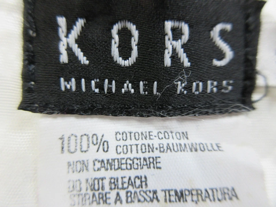 Traje Pantalón KORS Michael Kors 2 Piezas Mujer 10 Blanco Texturizado Hecho en Italia Foto 4 de 4