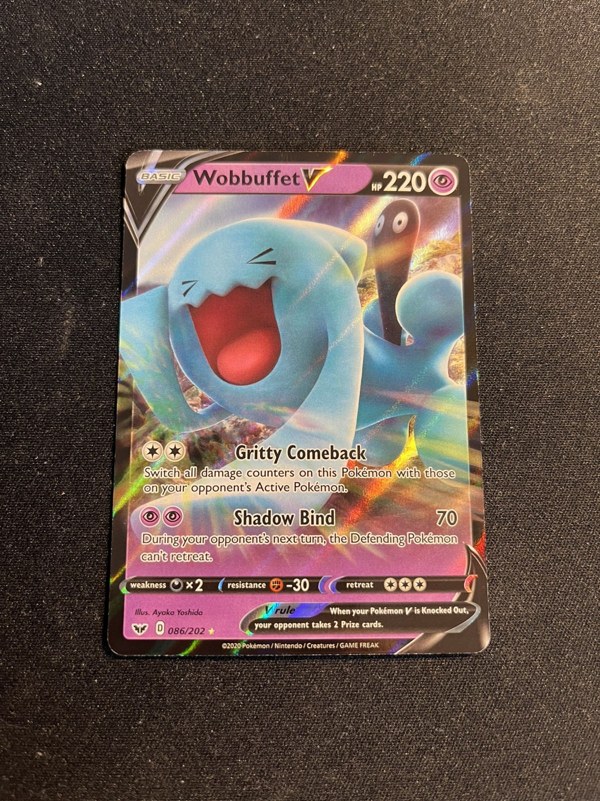 Pokemon Wobbuffet V 086/202 Sword & Shield NM