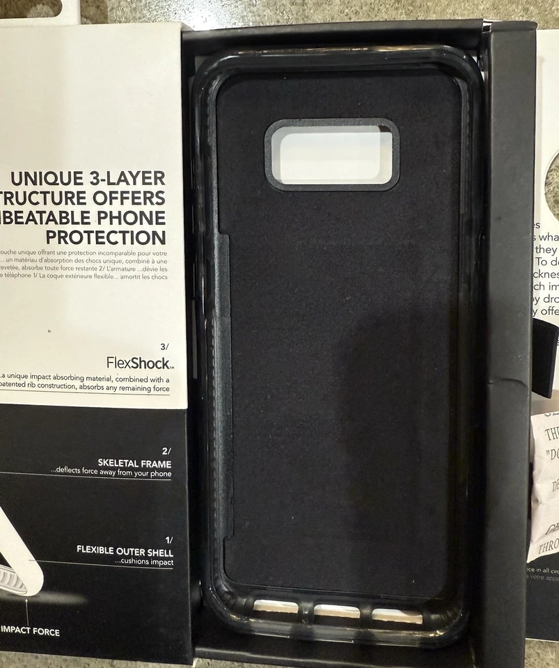 TWO CASES tech21 Evo Go Leather Case Compatible w/ Samsung Galaxy S8+BLACK NEW - Image 4 of 4