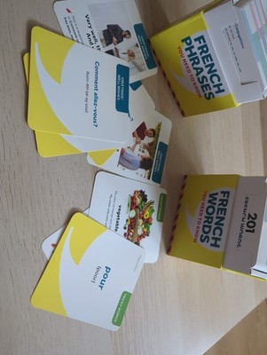 French Words and Phrases Flash Cards