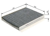 Bosch Filter, Innenraumluft 1 987 432 354 FüR CitroËN