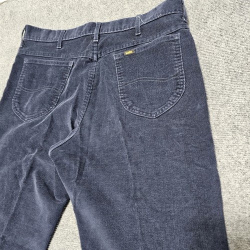 Vintage 70s Lee Riders Blue Corduroy Pants Mens Straight UNION Made USA 35x32 - Picture 7 of 15